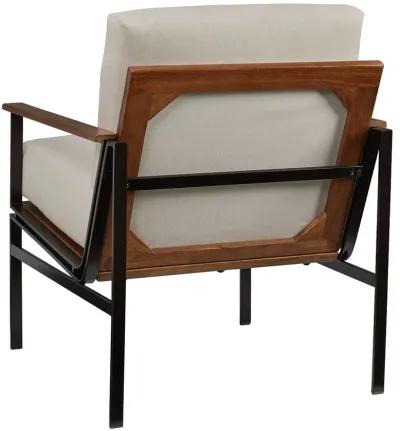 Tilden - Ivory / Brown - Accent Chair