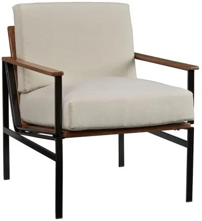 Tilden - Ivory / Brown - Accent Chair