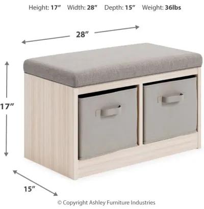 Blariden - Gray / Natural - Storage Bench