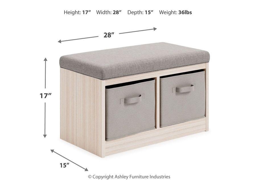 Blariden - Gray / Natural - Storage Bench