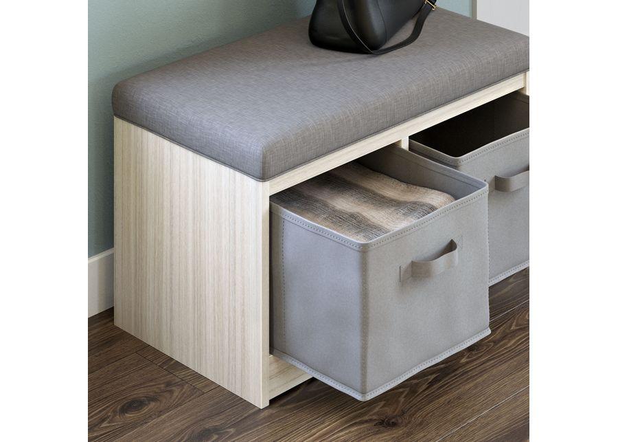 Blariden - Gray / Natural - Storage Bench