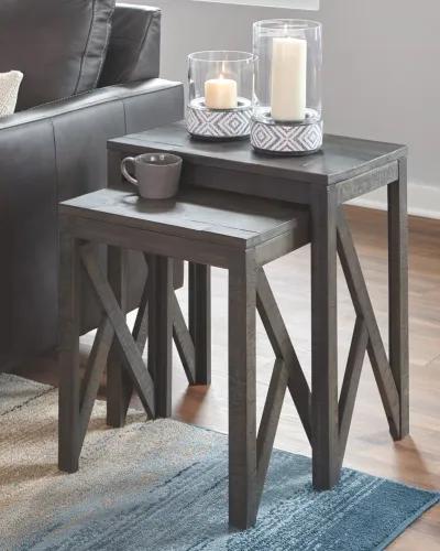 Emerdale - Gray - Accent Table Set (Set of 2)