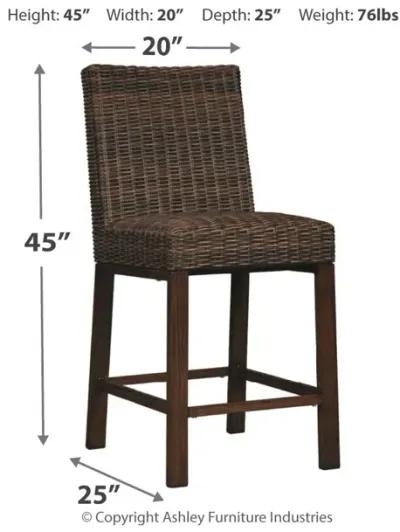 Paradise - Medium Brown - Barstool (Set of 2)