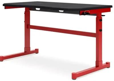 Lynxtyn - Red / Black - Adjustable Height Desk