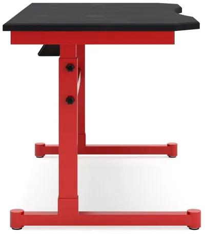 Lynxtyn - Red / Black - Adjustable Height Desk