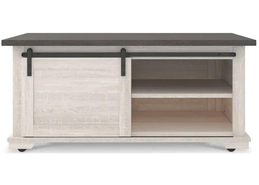 Dorrinson - White / Black / Gray - Rectangular Cocktail Table