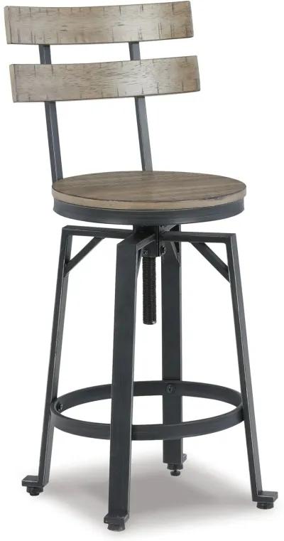 Lesterton - Light Brown / Black - Swivel Barstool (Set of 2)