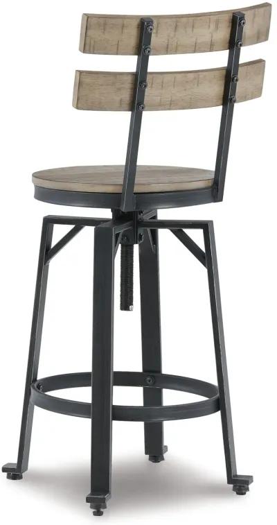 Lesterton - Light Brown / Black - Swivel Barstool (Set of 2)