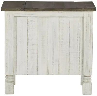 Havalance - White / Gray - Chair Side End Table