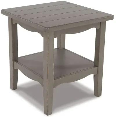 Charina - Antique Gray - Square End Table