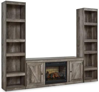 Wynnlow - Gray - 3-Piece Entertainment Center With Electric Fireplace