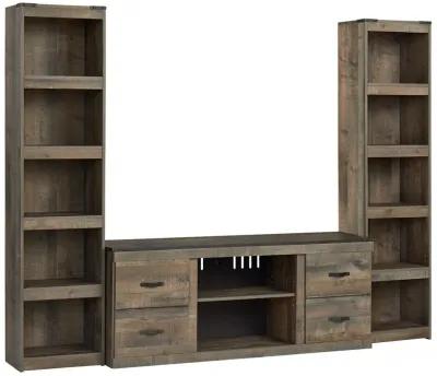 Trinell - Brown - 3-Piece Entertainment Center