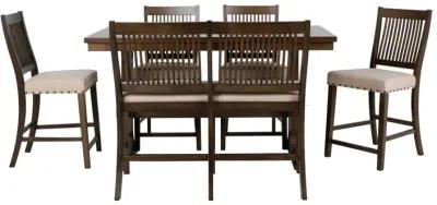 6 Piece Counter Height Dining Room Set