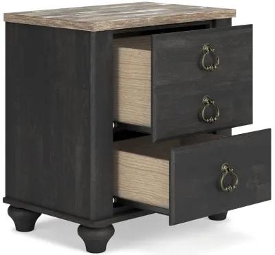 Nanforth - Two-tone - Two Drawer Night Stand