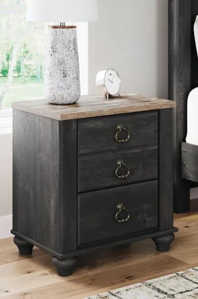 Nanforth - Two-tone - Two Drawer Night Stand