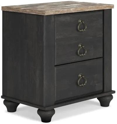 Nanforth - Two-tone - Two Drawer Night Stand