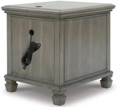 Lexorne - Gray - Rectangular End Table