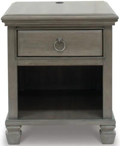 Lexorne - Gray - Rectangular End Table