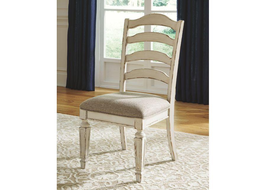 Realyn - Chipped White - Dining Uph Side Chair (Set of 2) - Ladderback