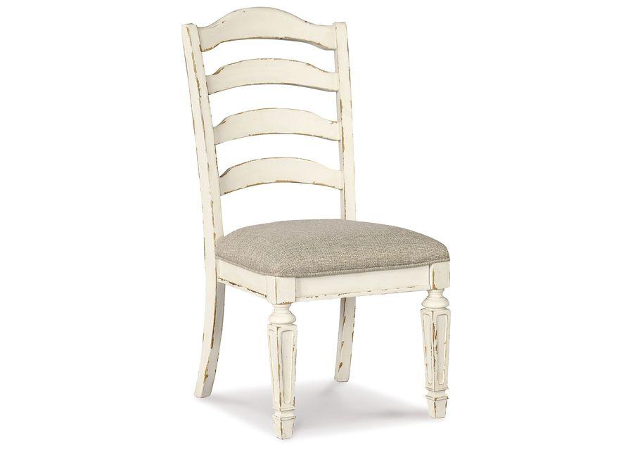 Realyn - Chipped White - Dining Uph Side Chair (Set of 2) - Ladderback