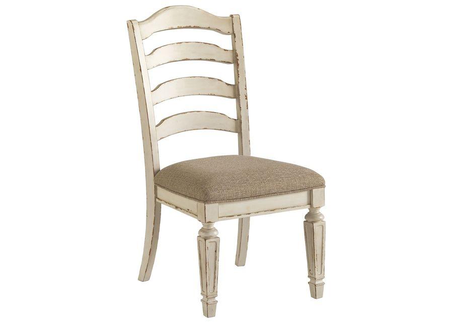 Realyn - Chipped White - Dining Uph Side Chair (Set of 2) - Ladderback