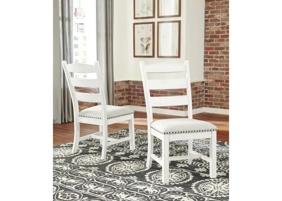 Valebeck - Beige / White - Dining Uph Side Chair (Set of 2)