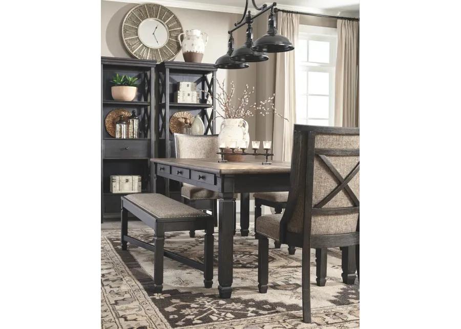 Tyler - Black / Grayish Brown - Dining Uph Side Chair (Set of 2) - Framed Back