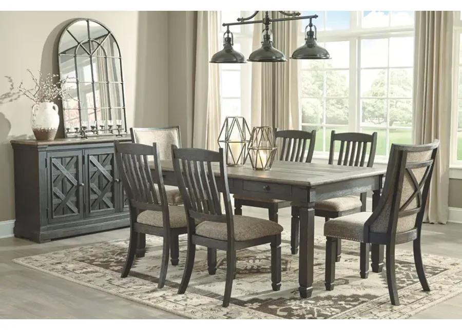 Tyler - Black / Grayish Brown - Dining Uph Side Chair (Set of 2) - Framed Back