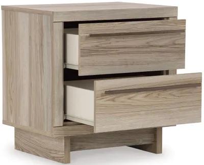 Hasbrick - Tan - Two Drawer Night Stand