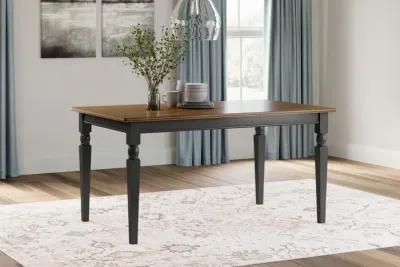 Owingsville - Black / Brown - Rectangular Dining Room Table