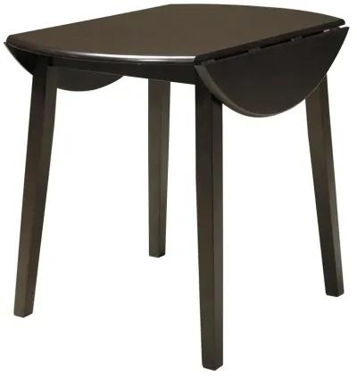 Hammis - Dark Brown - Round Drm Drop Leaf Table