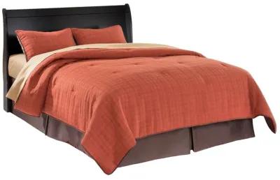 Huey - Black - Queen Sleigh Headboard