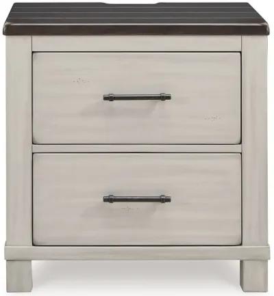 Darborn - Gray / Brown - Two Drawer Night Stand