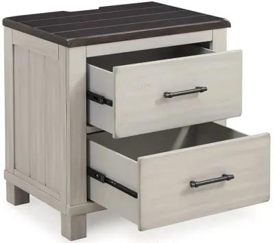 Darborn - Gray / Brown - Two Drawer Night Stand