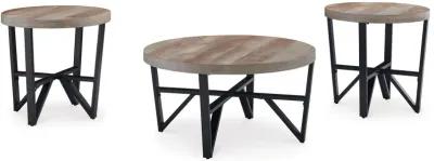 Deanlee - Grayish Brown / Black - Occasional Table Set (Set of 3)