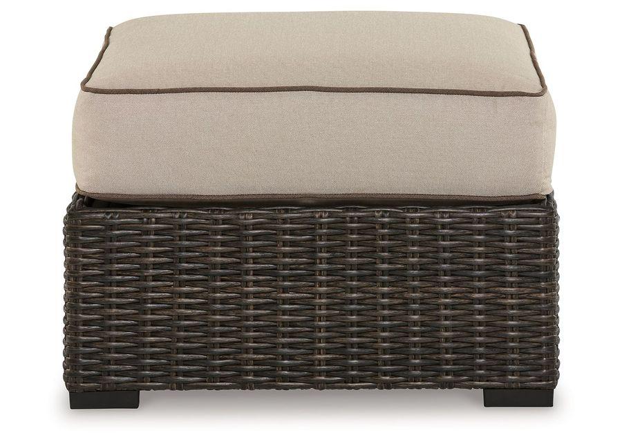 Coastline Bay - Brown - Ottoman With Cushion