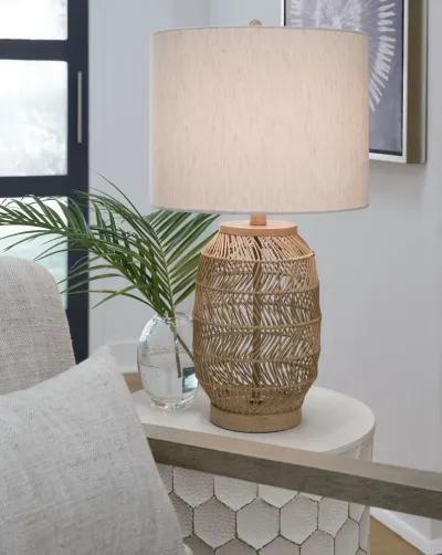 Orenman - Light Brown - Rattan Table Lamp (Set of 2)