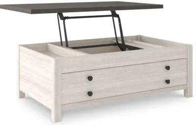 Dorrinson - White / Black / Gray - Lift Top Cocktail Table