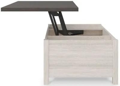 Dorrinson - White / Black / Gray - Lift Top Cocktail Table