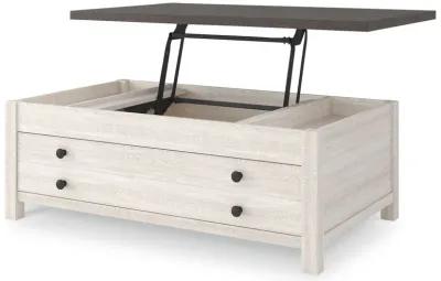 Dorrinson - White / Black / Gray - Lift Top Cocktail Table