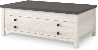 Dorrinson - White / Black / Gray - Lift Top Cocktail Table