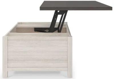 Dorrinson - White / Black / Gray - Lift Top Cocktail Table