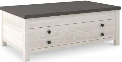 Dorrinson - White / Black / Gray - Lift Top Cocktail Table