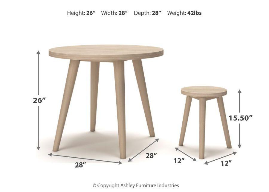 Blariden - Natural - Table Set (Set of 5)