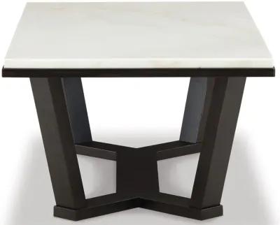 Fostead - White / Espresso - Rectangular Cocktail Table