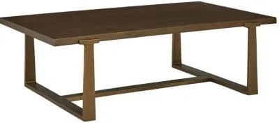 Balintmore - Brown / Gold Finish - Rectangular Cocktail Table