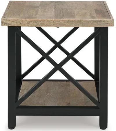 Bristenfort - Brown / Black - Rectangular End Table