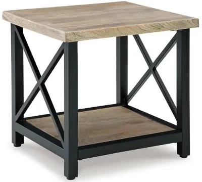 Bristenfort - Brown / Black - Rectangular End Table