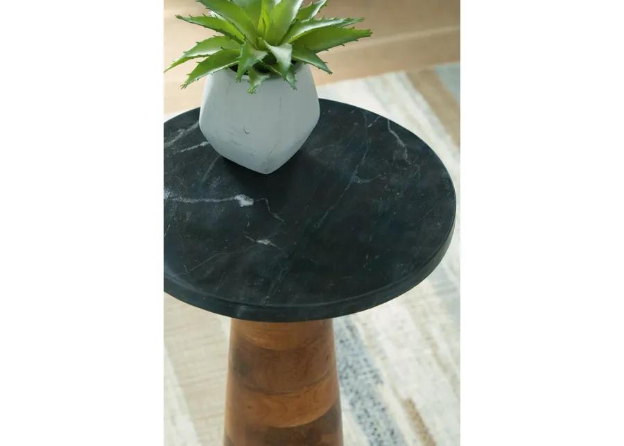 Quinndon - Brown / Black - Accent Table