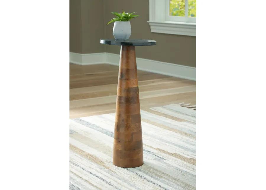 Quinndon - Brown / Black - Accent Table